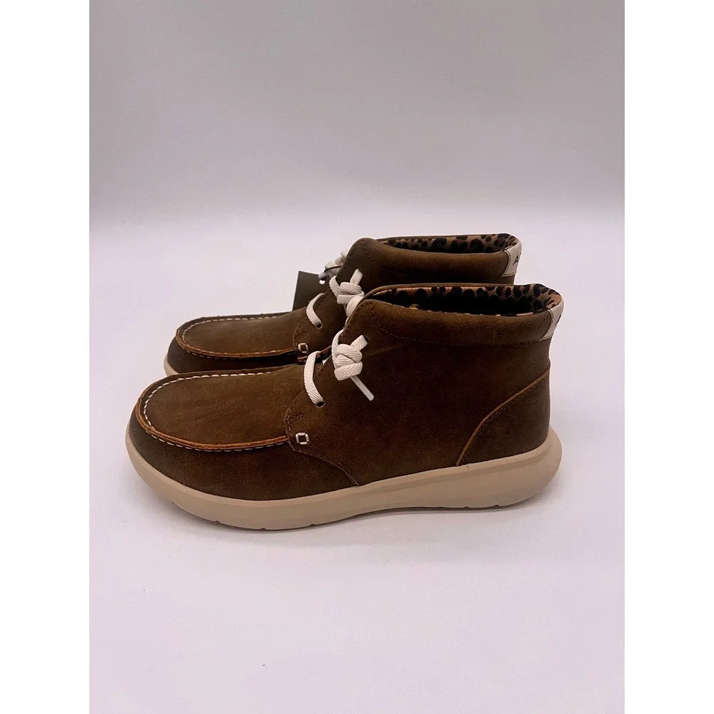 Ariat Hilo High Top Brown Bomber Leopard Print Shoes 10061169 Women 8 NEW